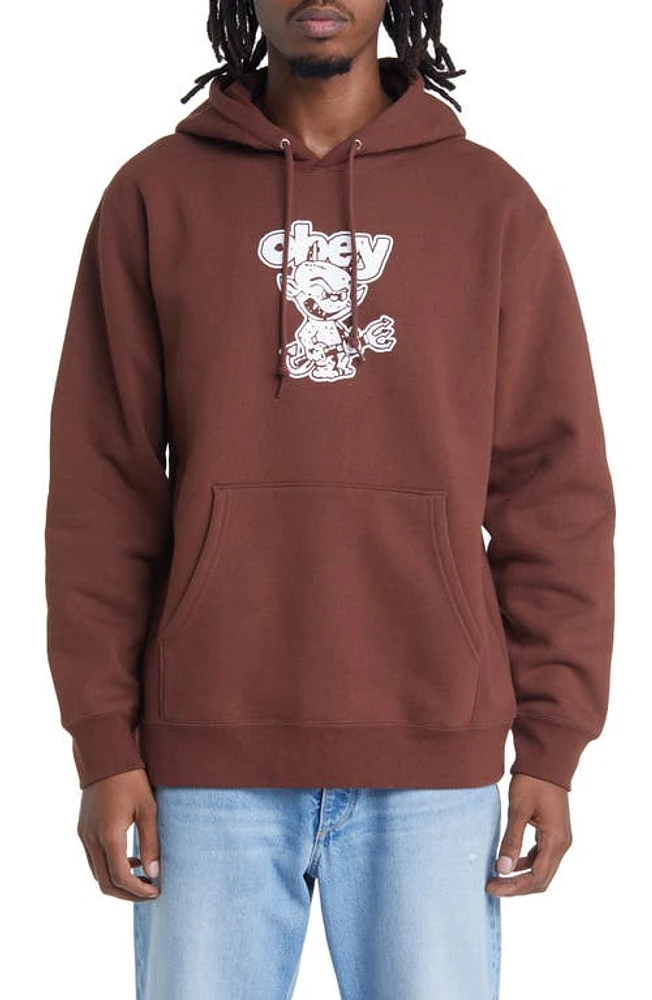 Obey Demon Graphic Hoodie Sepia at Nordstrom,