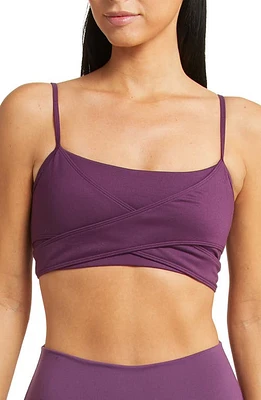 Alo Airbrush Enso Sports Bra Dark Plum at Nordstrom,