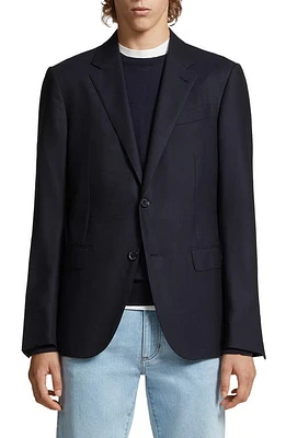 ZEGNA Trofeo Comfort 10-Pocket Wool Blend Blazer Navy at Nordstrom, Us