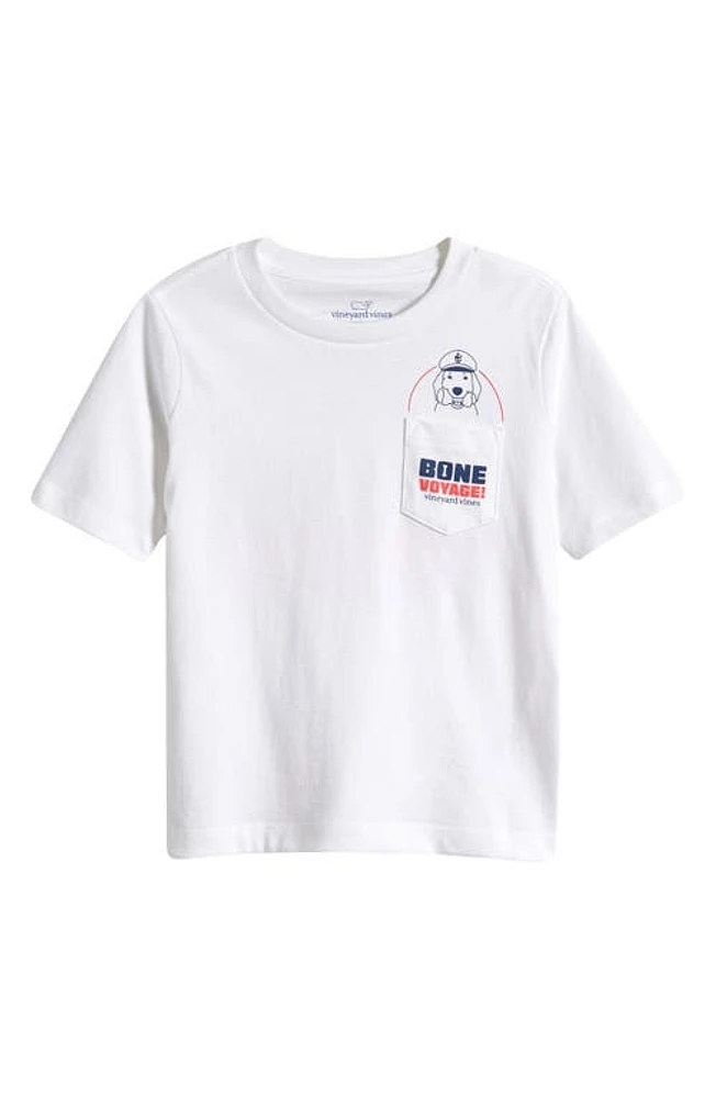 vineyard vines Kids' Bone Voyage Pocket Graphic T-Shirt White Cap at Nordstrom,