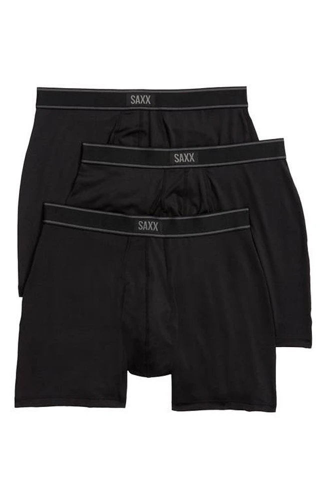 SAXX 3-Pack Relaxed Fit Boxer Briefs Black at Nordstrom,