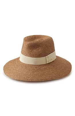 Helen Kaminski Farida Raffia Straw Hat in Nougat/Cream at Nordstrom