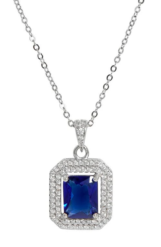 SAVVY CIE JEWELS Lab Created Gemstone Pendant Necklace in at Nordstrom