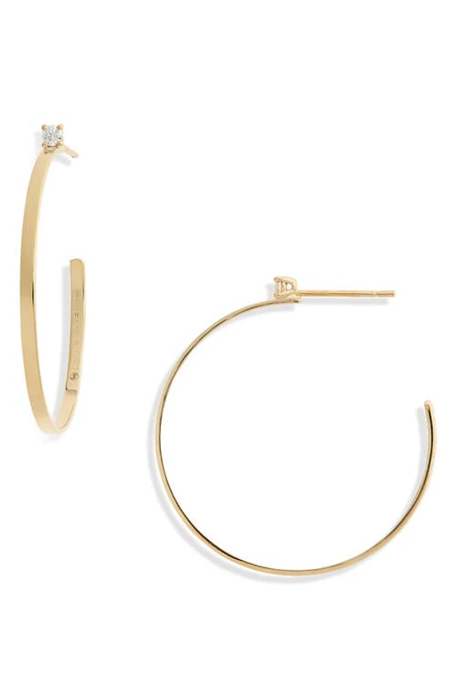 Lana Sunrise Diamond Hoop Earrings in Yellow Gold at Nordstrom