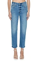 Pistola Charlie High Waist Frayed Ankle Straight Leg Jeans Sundown at Nordstrom,