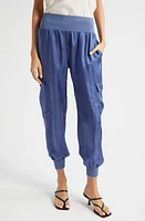 Cinq à Sept Giles Cupro Crop Cargo Joggers at Nordstrom,