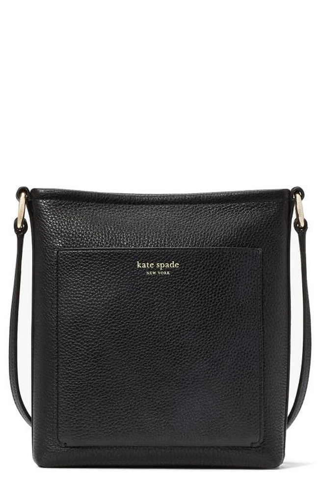 Kate Spade New York ava pebble leather swing crossbody bag in Black at Nordstrom