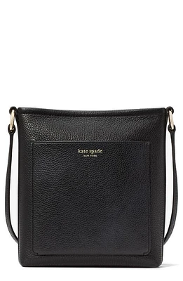 Kate Spade New York ava pebble leather swing crossbody bag in Black at Nordstrom