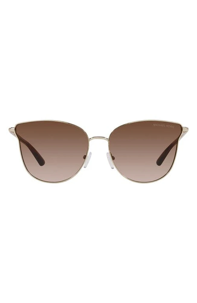 Michael Kors Salt Lake City 62mm Oversize Cat Eye Sunglasses in Light Gold at Nordstrom