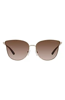 Michael Kors Salt Lake City 62mm Oversize Cat Eye Sunglasses in Light Gold at Nordstrom