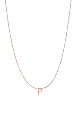 BYCHARI Initial Pendant Necklace in 14K Rose Gold- at Nordstrom