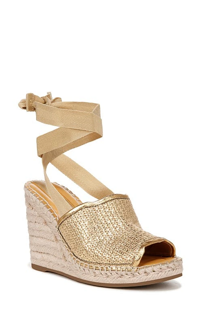 SARTO by Franco Sarto Sierra Platform Wedge Espadrille in Gold at Nordstrom, Size 8