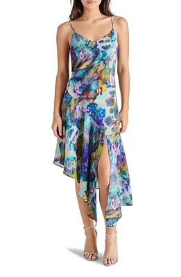 Steve Madden Elysia Sleeveless Asymmetric Midi Dress Dreamscape Print at Nordstrom,