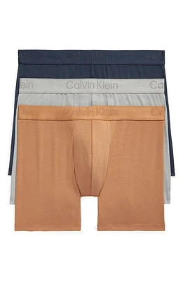 Calvin Klein 3-Pack Boxer Briefs Sandalwood/grey/navy at Nordstrom,