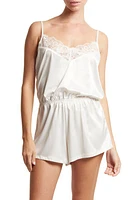 Hanky Panky Happily Ever After Lace & Satin Romper Light Ivory at Nordstrom,