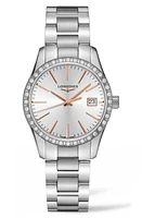 Longines Conquest Classic Diamond Bracelet Watch, 34mm in Silver at Nordstrom