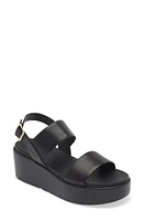 Geox Xand Slingback Platform Wedge Sandal Black at Nordstrom,