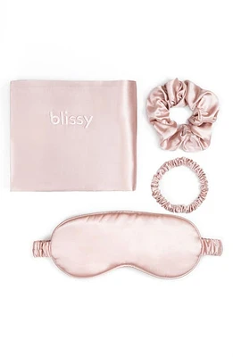 BLISSY Dream 4-Piece Mulberry Silk Set in Pink at Nordstrom, Size King