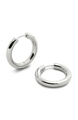 Monica Vinader Essential Tube Hoop Earrings in Sterling Silver at Nordstrom