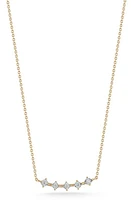 Dana Rebecca Designs Ava Bea Diamond Curved Bar Pendant Necklace in Yellow Gold at Nordstrom, Size 18