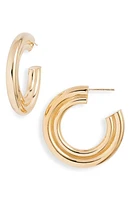 Jennifer Zeuner Jude Hoop Earrings in 14K Yellow Gold Plated Silver at Nordstrom