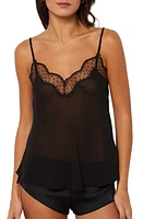 Etam Emerveille Caraco Embroidered Trim Camisole Black at Nordstrom,