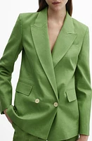 MANGO Margo Linen Blazer at Nordstrom,