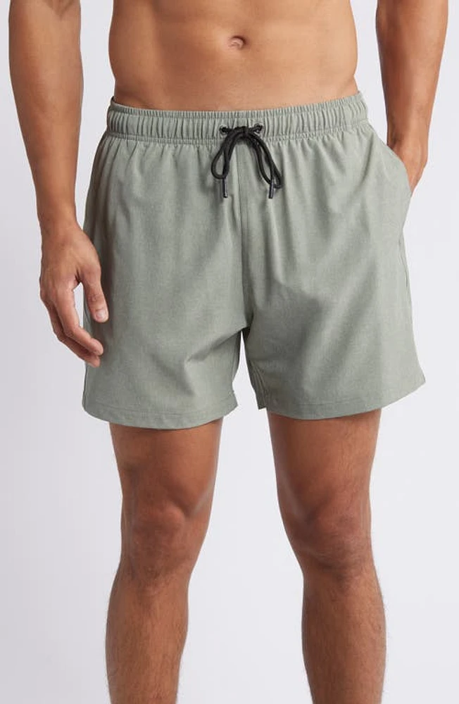 Boardies Stretch REPREVE Recycled Polyester Swim Trunks Green at Nordstrom,