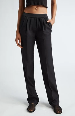 Loulou Studio Takaroa Elastic Waist Pleated Pants at Nordstrom,