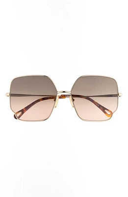 Chloé 60mm Gradient Square Sunglasses in Black at Nordstrom