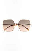 Chloé 60mm Gradient Square Sunglasses in Black at Nordstrom