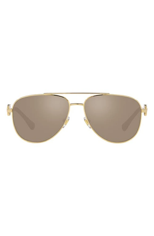 Versace Kids' 58mm Pilot Sunglasses in Gold Mirror at Nordstrom