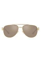 Versace Kids' 58mm Pilot Sunglasses in Gold Mirror at Nordstrom