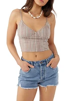 O'Neill Kalia Gingham Camisole Deep Taupe at Nordstrom,