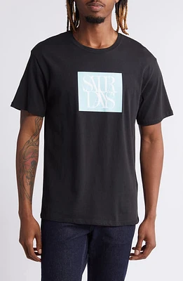 Saturdays NYC Miller Block Cotton Graphic T-Shirt Black at Nordstrom,