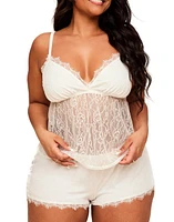 Adore Me Niomi Camisole & Short Pajama Set White at Nordstrom,