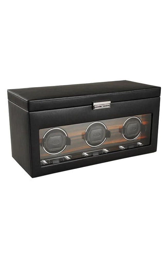 WOLF Roadster Triple Watch Winder & Case in Black at Nordstrom