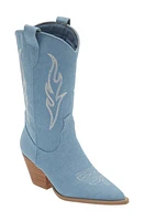 Billini Asha Western Boot in Blue Denim at Nordstrom, Size 8