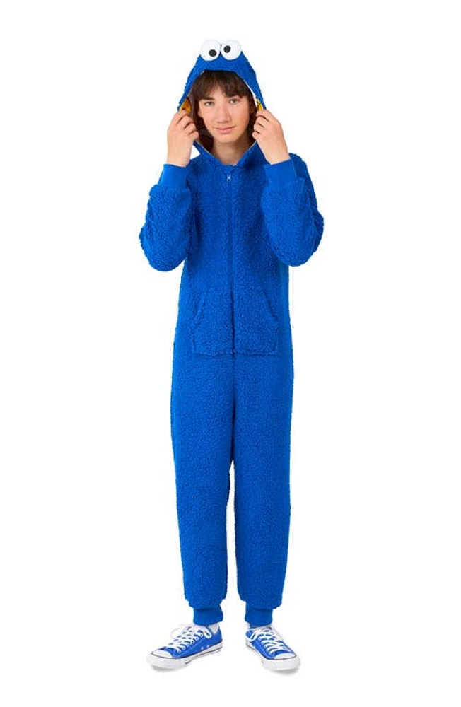 OppoSuits Kids' Sesame Street Cookie Monster Jumpsuit Blue at Nordstrom,