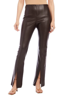 FIFTEEN TWENTY Slit Hem Faux Leather Pants at Nordstrom,