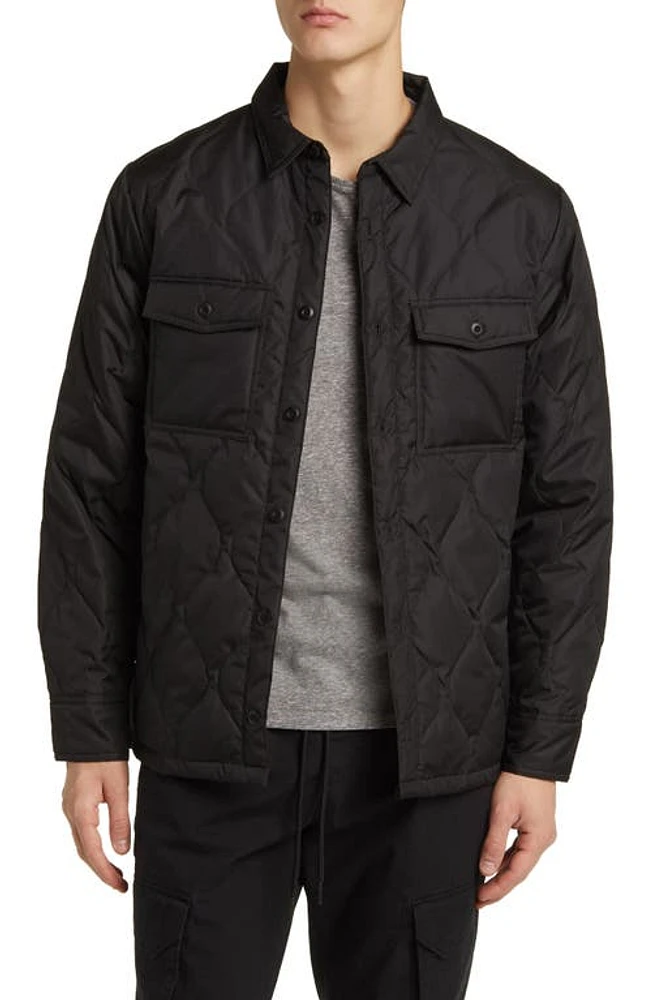 TAION Military Quilted Packable Water Resistant 800 Fill Power Down Shirt Jacket at Nordstrom,