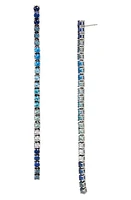 Kurt Geiger London Rainbow Cubic Zirconia Linear Drop Earrings in Blue at Nordstrom