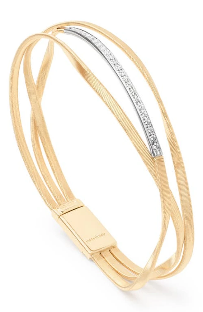 Marco Bicego Marrakech Diamond Layered Bangle in 18K Yellow Gold at Nordstrom, Size One Size Oz