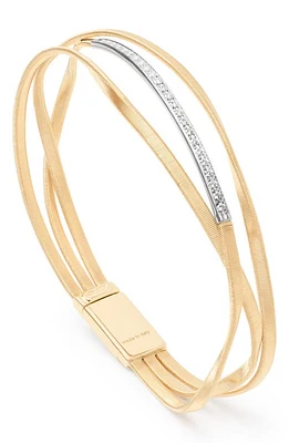 Marco Bicego Marrakech Diamond Layered Bangle in 18K Yellow Gold at Nordstrom, Size One Size Oz