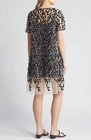 Masai Copenhagen Najaf Vine Embroidery Shift Dress Toast Almond at Nordstrom,