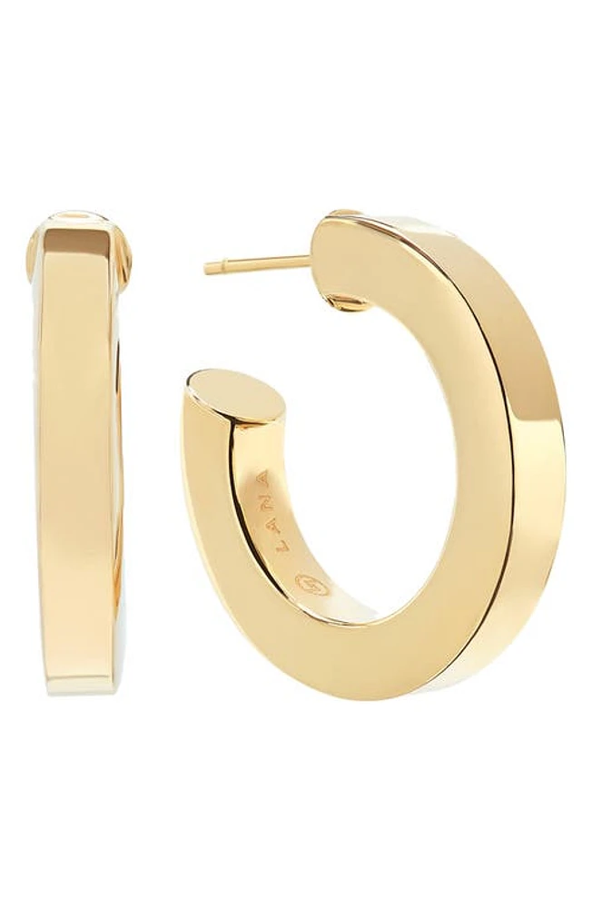 Lana Square Tube Hoop Earrings in Gold at Nordstrom