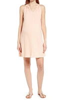 Maternal America V-Neck Cotton Trapeze Maternity Dress Peach at Nordstrom,