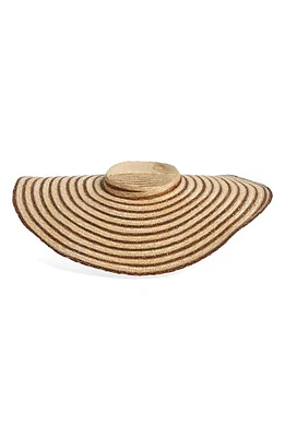 Cult Gaia Magda Wide Brim Straw Visor in Soil Multi at Nordstrom