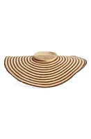 Cult Gaia Magda Wide Brim Straw Visor in Soil Multi at Nordstrom