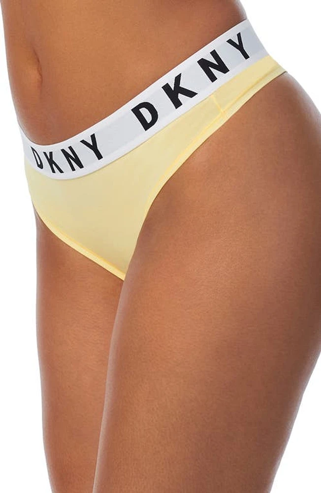 DKNY Cozy Boyfriend Thong Mellow Yellow at Nordstrom,